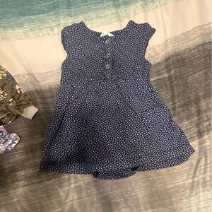 Carters 9 Month Blue Onesie Dress